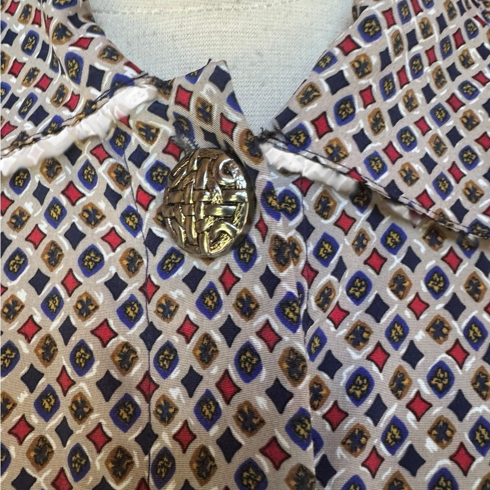 1980s Notations Geometric Pattern Embellished Nec… - image 2